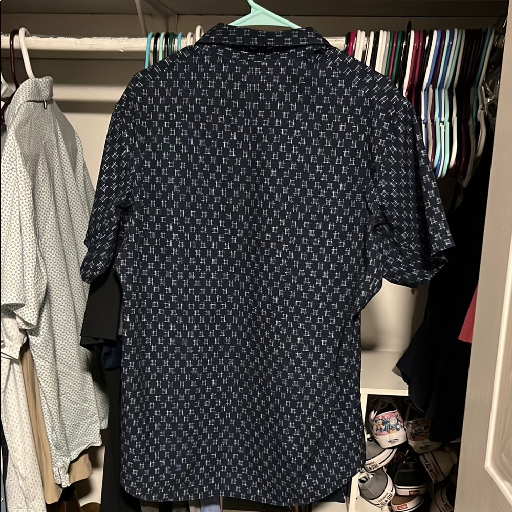 Men's Black Patterned Shirt - image 3